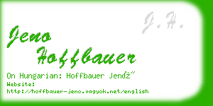 jeno hoffbauer business card